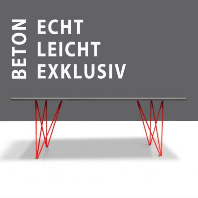 Betontisch in LEICHTBAU von Messoni,beton tisch, betonesstisch, beton esstisch, betonarbeitsplatte von messoni