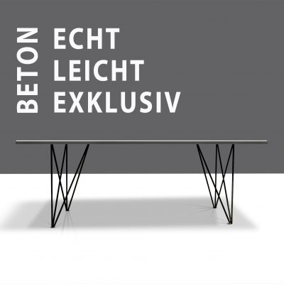 Betontisch in LEICHTBAU von Messoni,beton tisch, betonesstisch, beton esstisch, betonarbeitsplatte von messoni