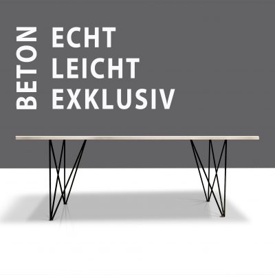 Betontisch in LEICHTBAU von Messoni,beton tisch, betonesstisch, beton esstisch, betonarbeitsplatte von messoni