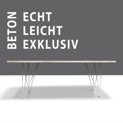 Betontisch in LEICHTBAU von Messoni,beton tisch, betonesstisch, beton esstisch, betonarbeitsplatte von messoni