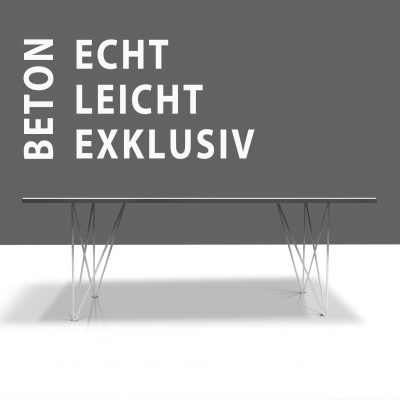 Betontisch in LEICHTBAU von Messoni,beton tisch, betonesstisch, beton esstisch, betonarbeitsplatte von messoni