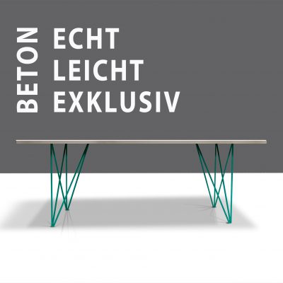Betontisch in LEICHTBAU von Messoni,beton tisch, betonesstisch, beton esstisch, betonarbeitsplatte von messoni